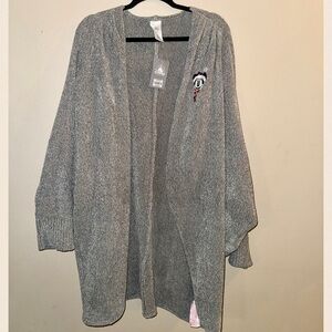 NWT Disney Holiday Cardigan Gray Minnie Mouse Christmas